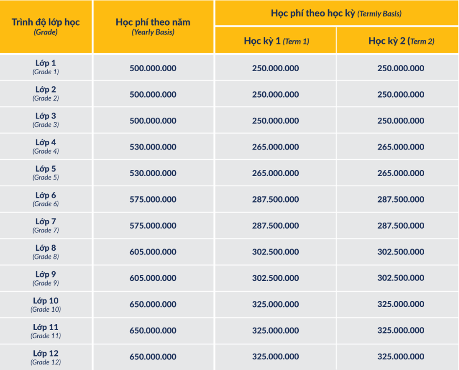 INTERNATIONAL TRACK TUITION FEE